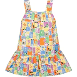 Abito copricostume bambina little stampa
