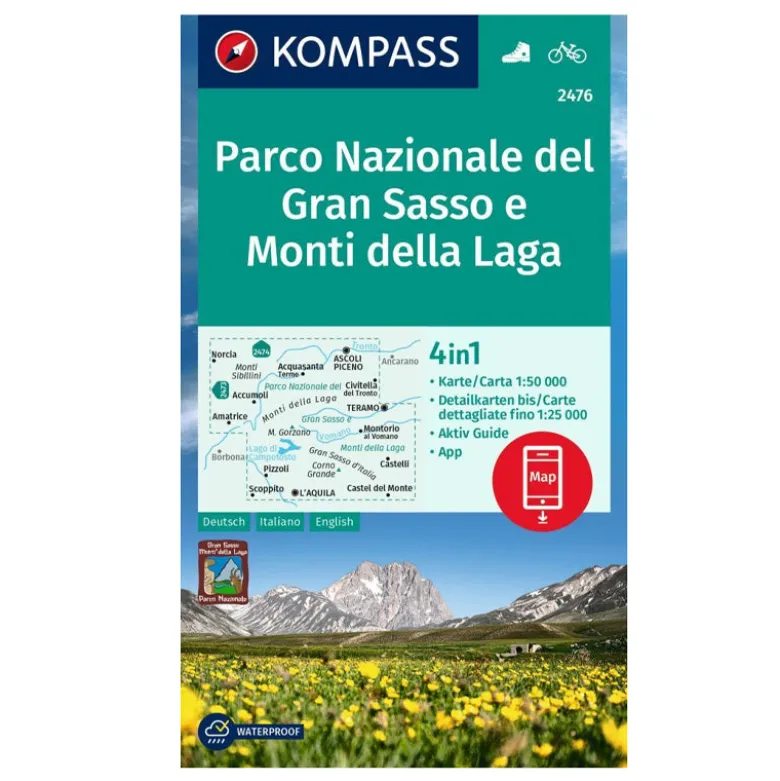 Cartina escursionistica Parco Nazionale del Gran Sasso 1:50000