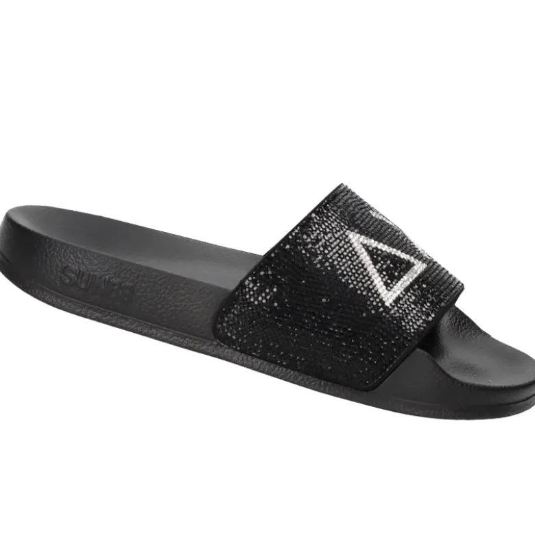 Ciabatte donna Slippers strass logo