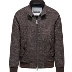 Giacca uomo bomber lana spigato
