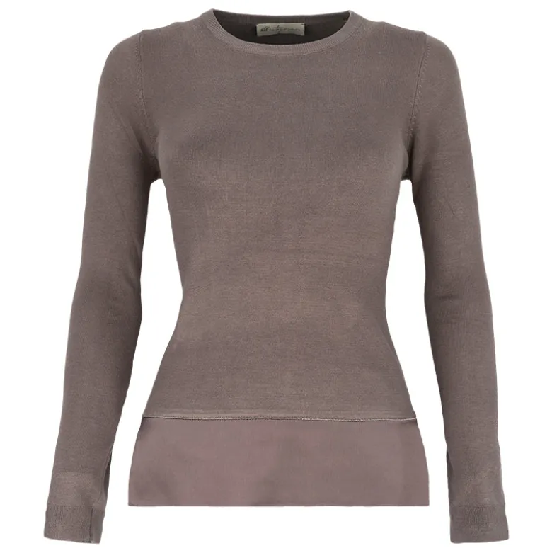 Maglione donna bordo raso