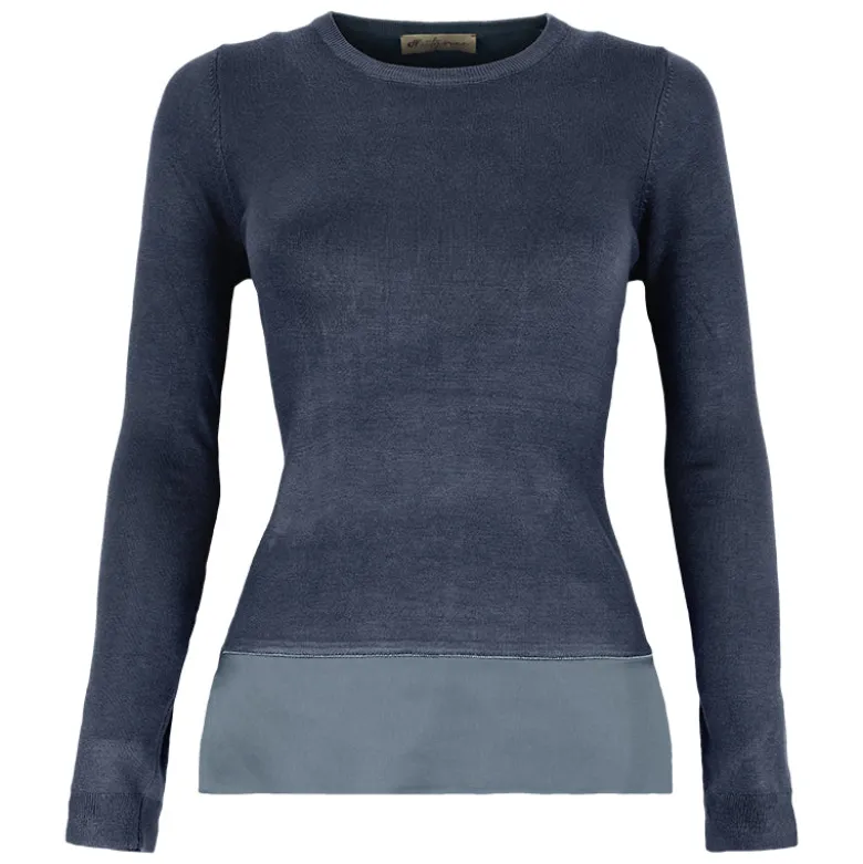 Maglione donna bordo raso