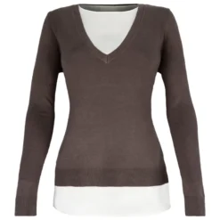 Maglione donna V + canotta raso
