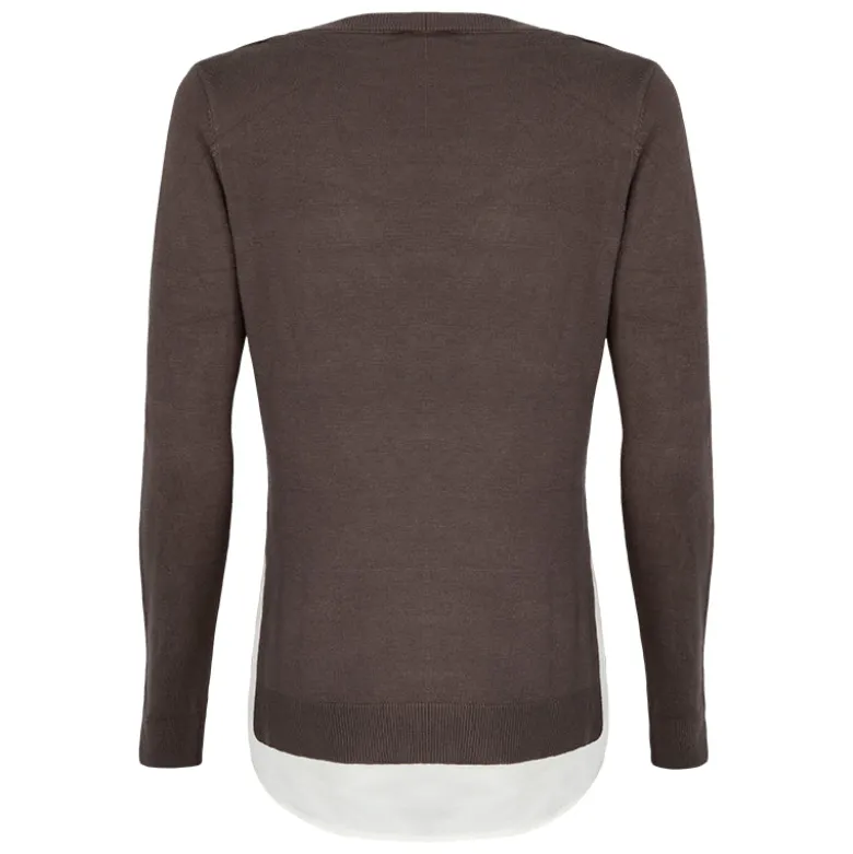 Maglione donna V + canotta raso