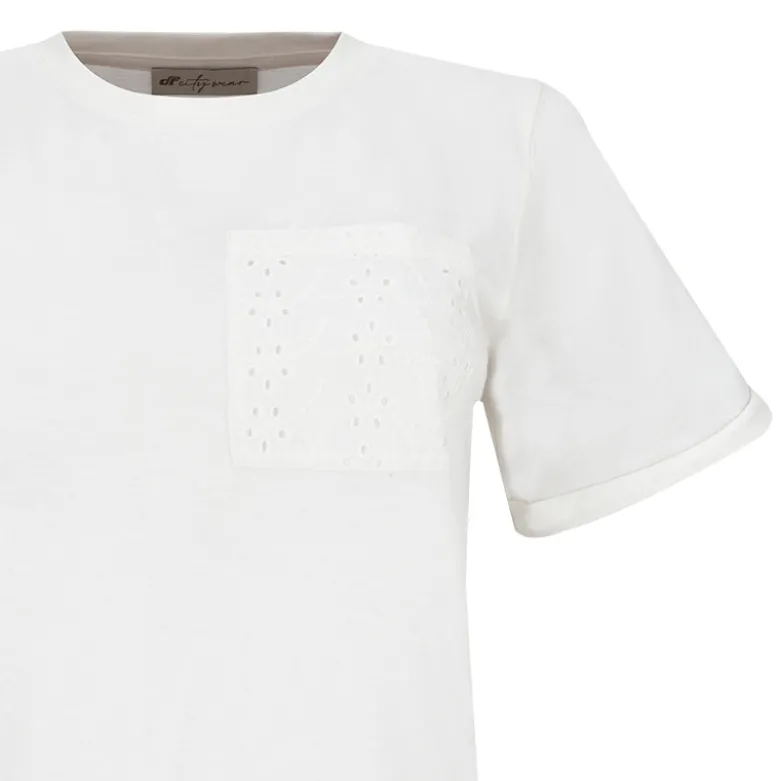 T-Shirt donna pizzo Sangallo